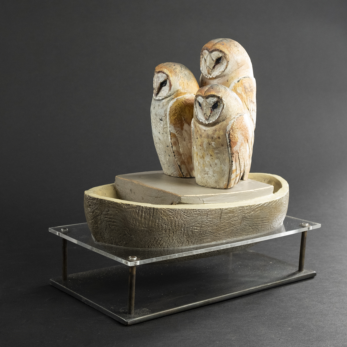 Boat of 3 barn owls